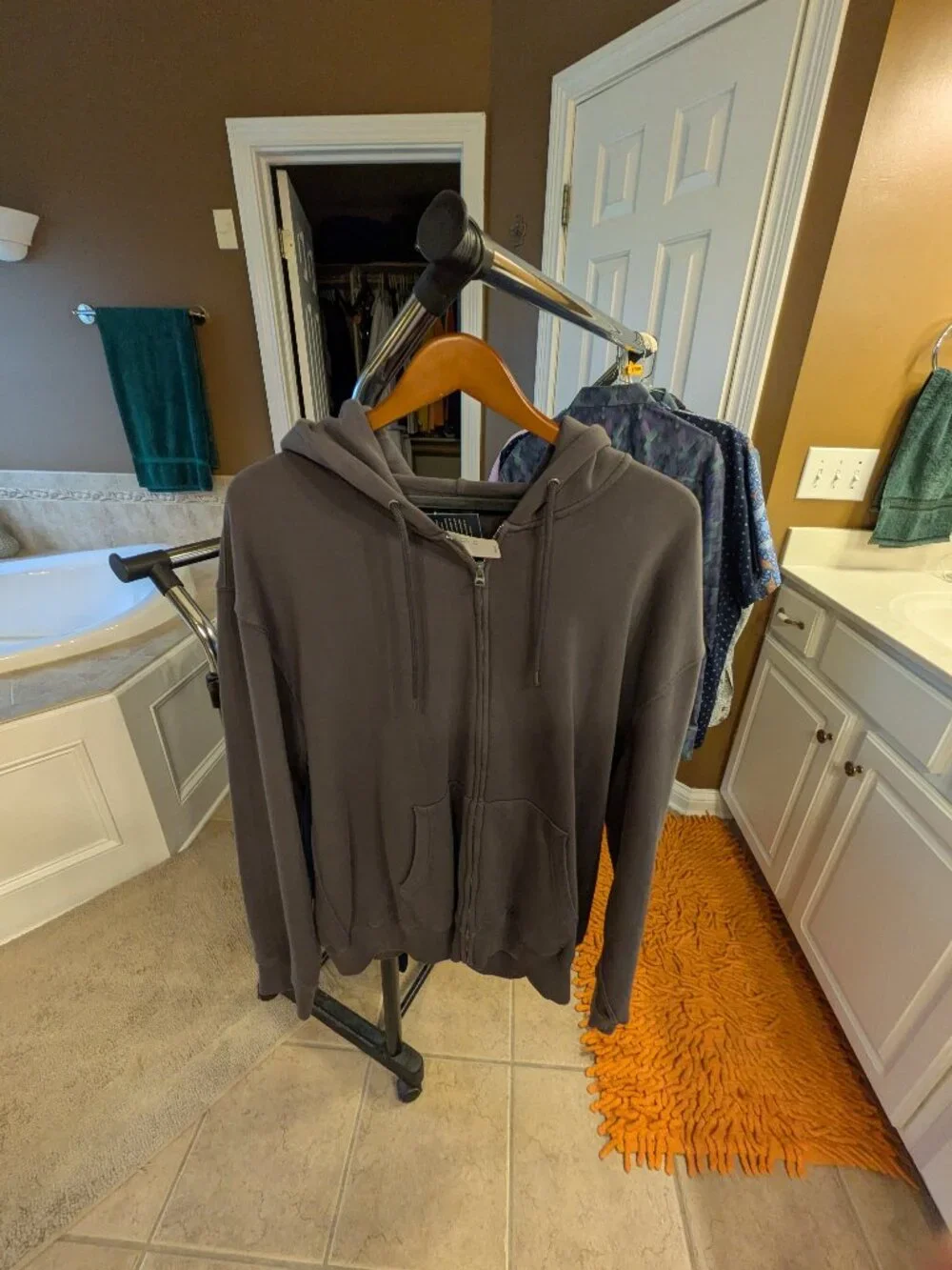 J Crew Men's Cotton Hoodie in Gray, Size XXL, NWT